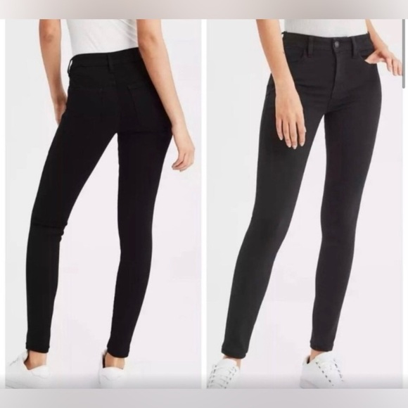 American Eagle SIZE 2 Women’s Extreme Stretch High Rise Black Jeans Skinny - Picture 1 of 10